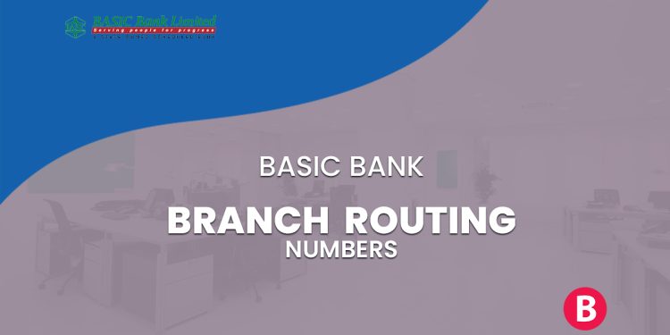 BASIC Bank Branch Routing Numbers