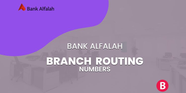 Bank Alfalah Branch Routing Numbers