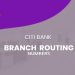 Citibank Branch Routing Numbers