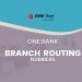 One Bank Branch Routing Numbers