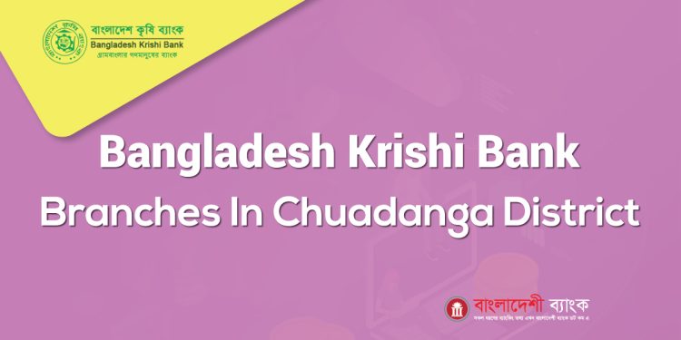 Bangladesh Krishi Bank Branches In Chuadanga District