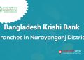 Bangladesh Krishi Bank Branches In Narayanganj District